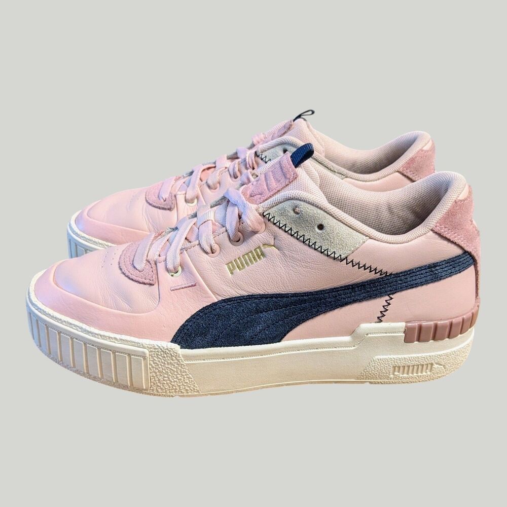 PUMA Cali Sport Mix Leather Platform Sneakers Women's 9.5 Pink Blue 371202-06